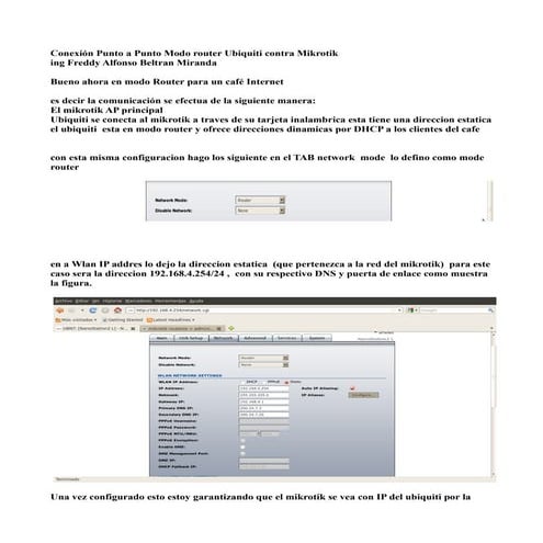 04 conexion punto a punto y multipunto modo router ubiquiti contra mikrotik f...