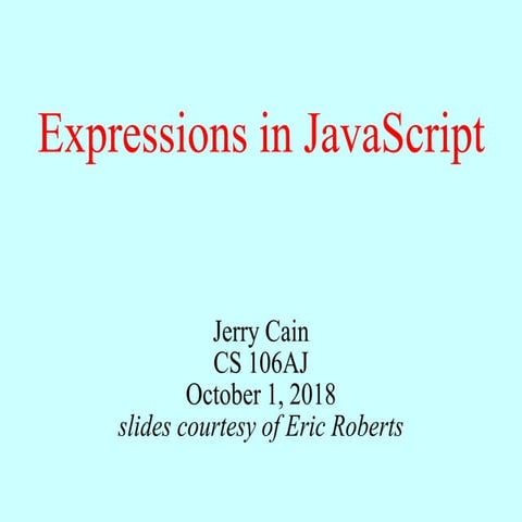 ExpressionsInJavaScriptkkkkkkkkkkkkkkkkk | PPT