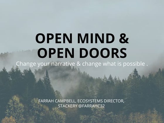 Farrah Campbell - Open Mind, Open Doors. Change your narrative and achieve wh...