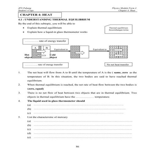SPM PHYSICS FORM 4 heat 