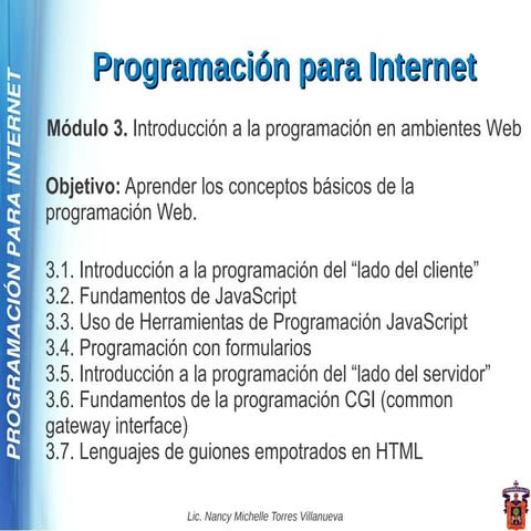 Introducción a la programación en ambientes web
