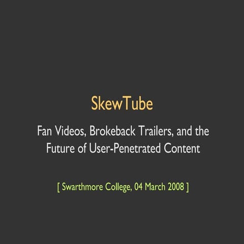 04 march 08 :: SkewTube @ Swarthmore