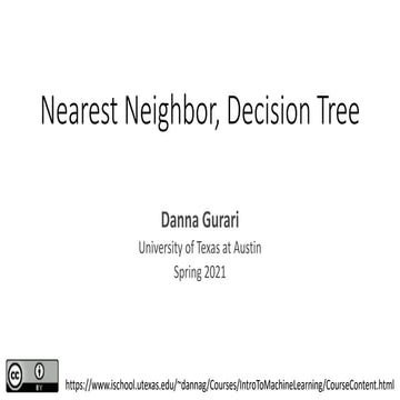 Nearest Neighbor And Decision Tree - NN DT