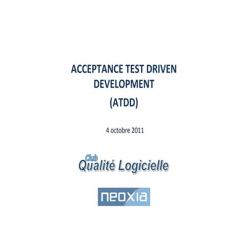 20111004 04 - Présentation ATDD | PDF