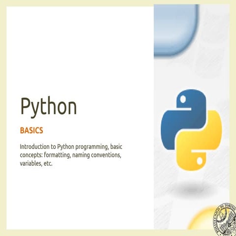 AmI 2015 - Python basics | PPT