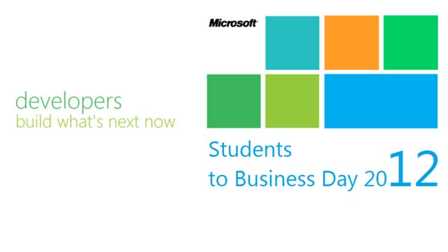 Students to Business Day 2012: Rob Miles