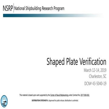 Automated and Semi-Automated Verification of Shaped Plates in Naval ...