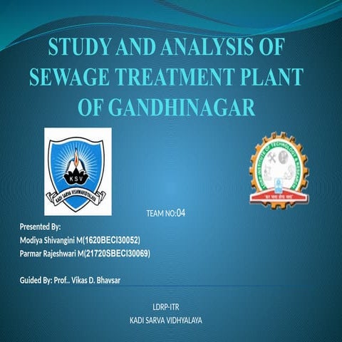 DESIGN OF A 30 MLD SEWAGE TREATMENT PLANT(PROJECT REPORT) | PDF