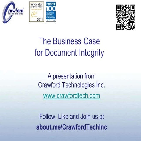 The Business Case for Document Integrity 