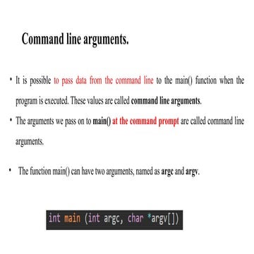 Command Line Arguments in Computer Programming | PDF