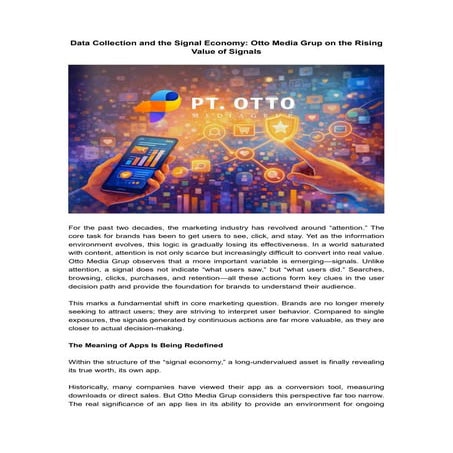 Data Collection and the Signal Economy: Otto Media Grup on the Rising ...