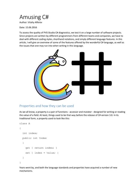 Amusing C#