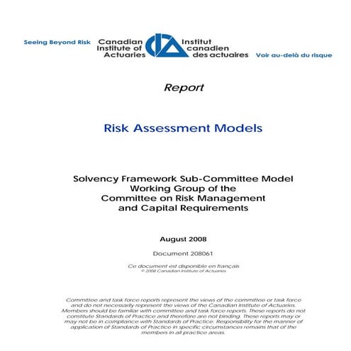 CIA Risk Assessment Models 208061e