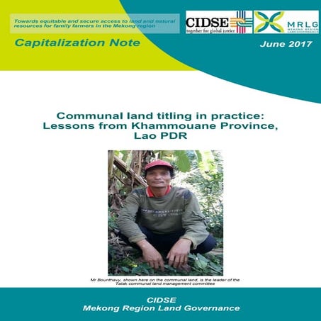 cidse communal land titling in practice_information requested