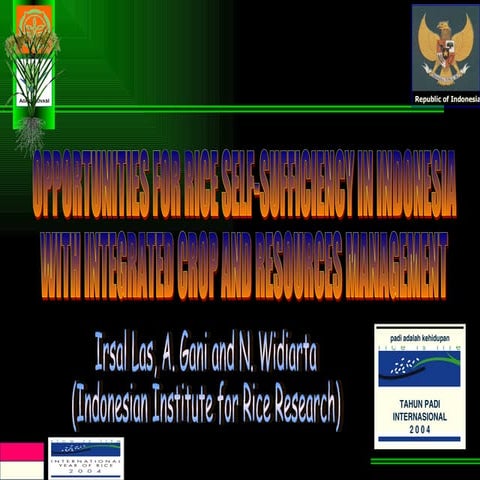 0408 Opportunities for Rice Self-Sufficiency in Indonesia with Integrated Cro...