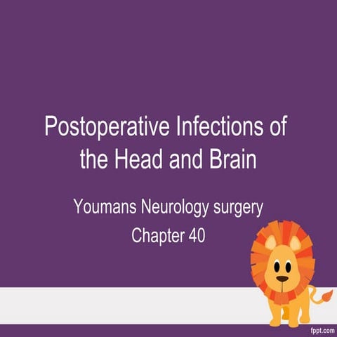 040 Postoperative infection of the head and brain
