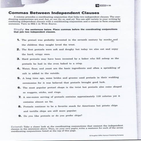 Subordinating and Coordinating Conjunctions practice 