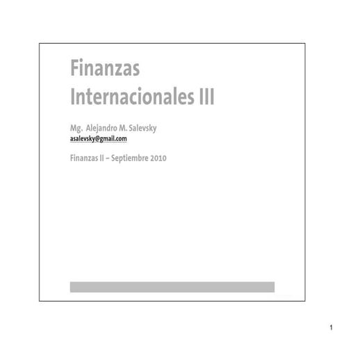 Importancia de las finanzas internacionales | PPTX