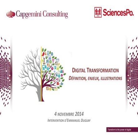 041114   présentation digital transformation - e. duguay- sciences po