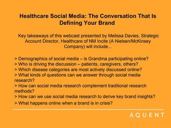 Aquent/AMA Webcast: Healthcare Social Media: The Conversation That Is Definin...