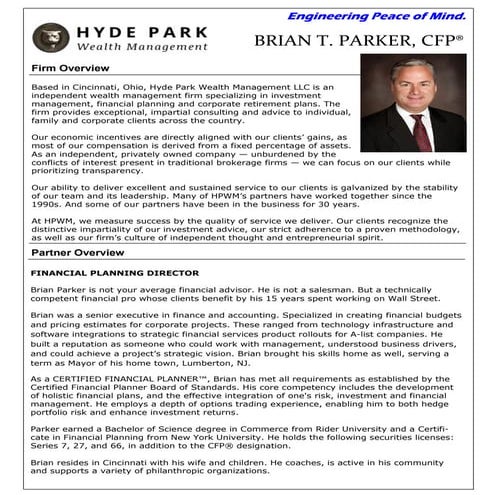 HPWM Brian Parker Capabilities Overview Global 031215