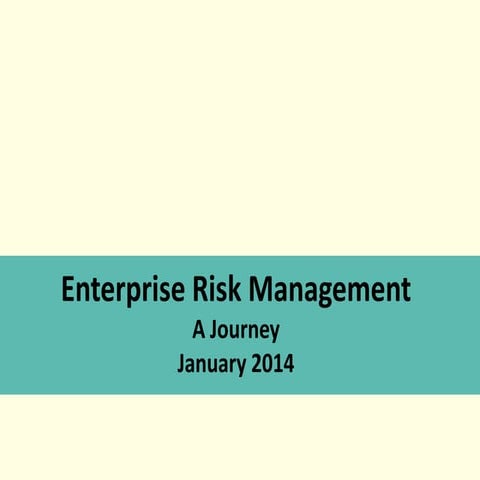 Risk Management - A Journey
