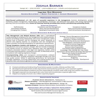 Joshua Barmer Resume