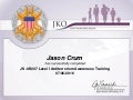 JKO Certificate JKO Certificate