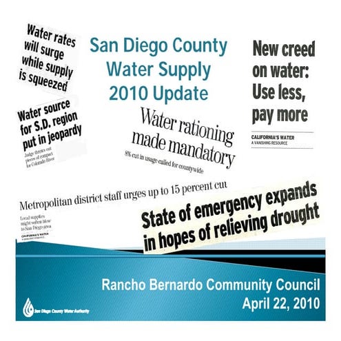 Water Supply Update 4/2010