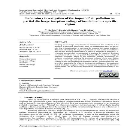 Laboratory investigation of the impact of air pollution on partial discharge ...