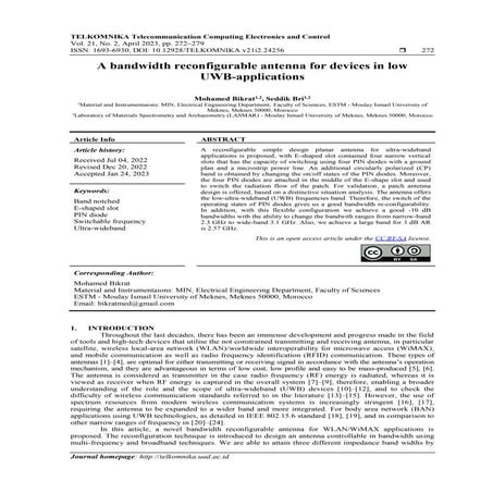 Low-profile frequency-reconfigurable antenna for 5G applications | PDF