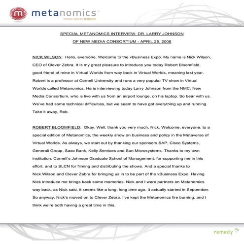 042508 New Media Consortium Metanomics Transcript