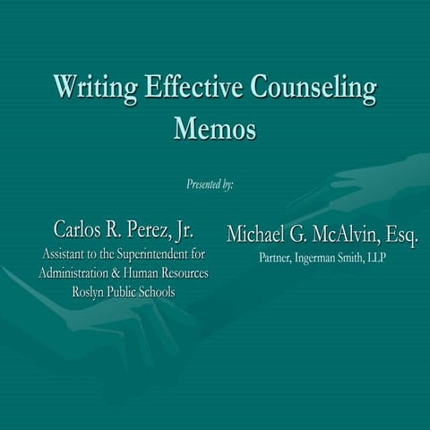 Effective Counseling Memos