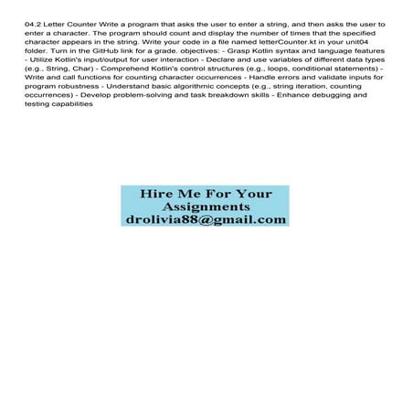 042 Letter Counter Write a program that asks the user to en.pdf ...