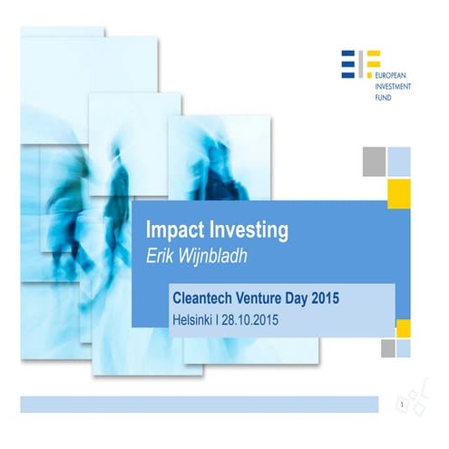 Cleantech Venture Day 2015 - Cleantech and Impact Investing Sent