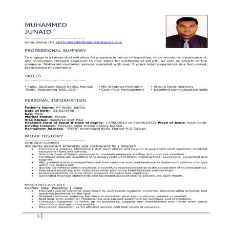 Muhammed junaid cv | PDF