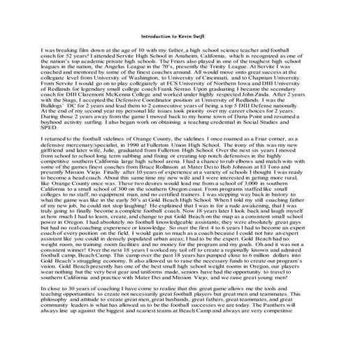 Introduction to Kevin Swift