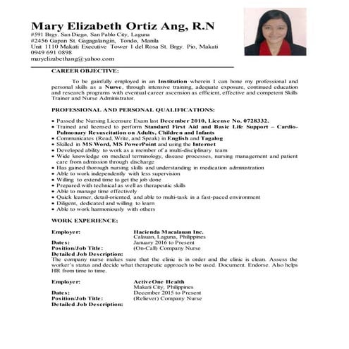 RESUME - REGISTERED NURSE | DOCX