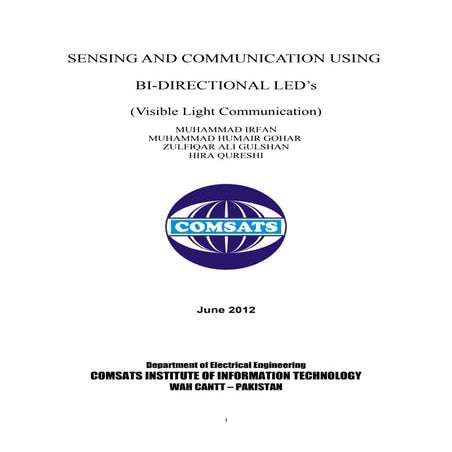 Sensing and Communication using bi-directional LEDs