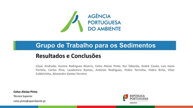 Workshop “Gestão de Dragagens” – Celso Aleixo Pinto