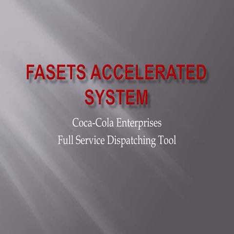 Fasets Accelerated