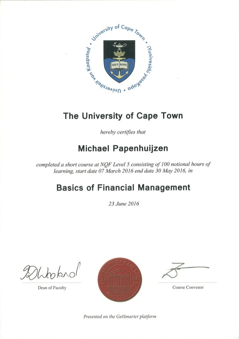 UCT Certification