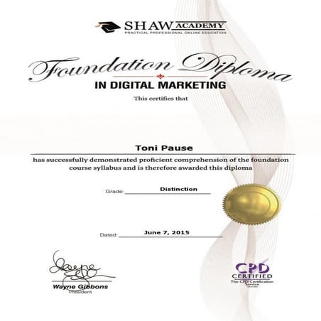 Shaw Academy - Digital Marketing Diploma