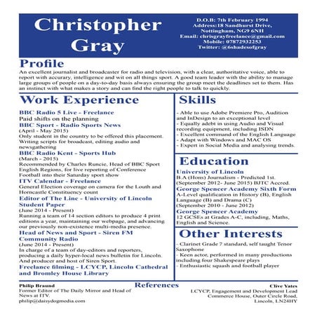 Christopher Gray - CV | PDF
