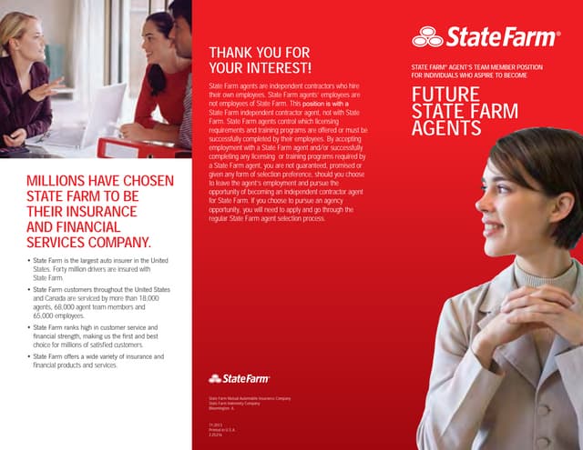 State Farm Independent Contractor Agent brochure | PPT