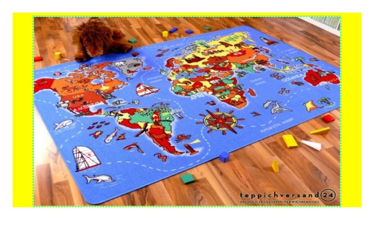 Lernen Und Spielen Kinderteppich Weltkarte In 4 Grossen