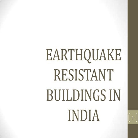 Earthquake resistant buildings in india