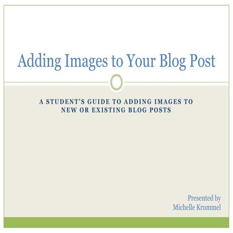 Adding Images To Your Blog Post