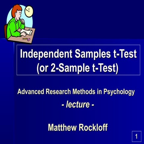 Independent sample t test