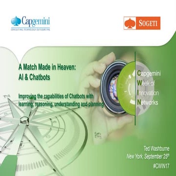 CWIN17 New-York / A match made in heaven   ai and chatbots